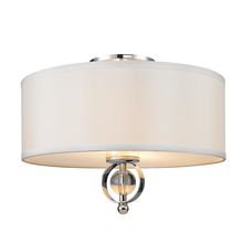  1030-FM CH - Cerchi Flush Mount in Chrome with Opal Satin Shade